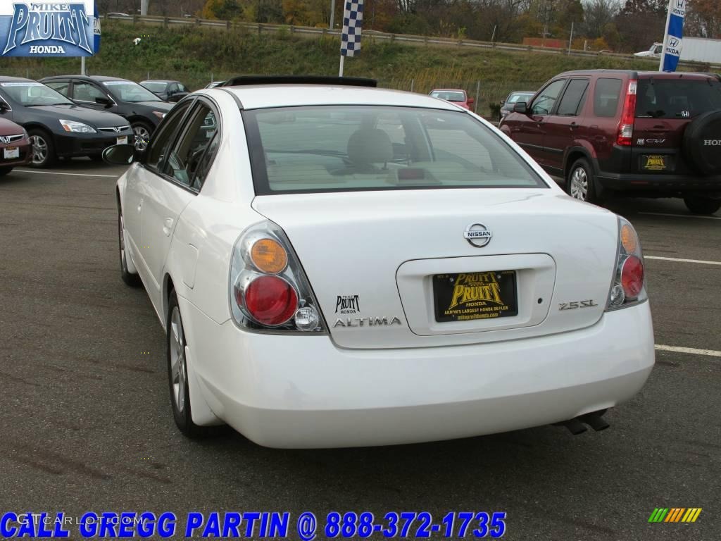 2003 Altima 2.5 SL - Satin White Pearl / Blond photo #2
