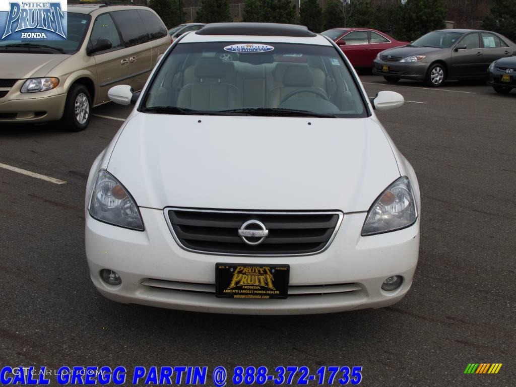 2003 Altima 2.5 SL - Satin White Pearl / Blond photo #4