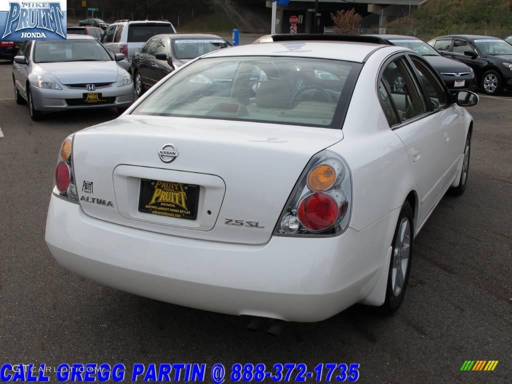 2003 Altima 2.5 SL - Satin White Pearl / Blond photo #7