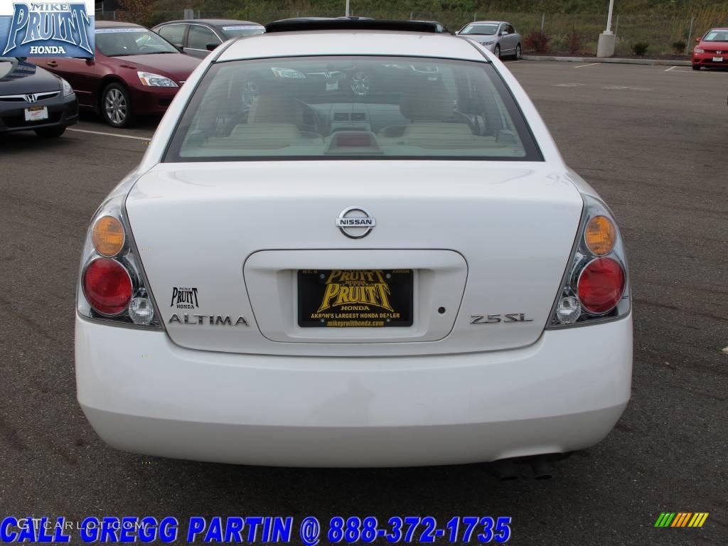 2003 Altima 2.5 SL - Satin White Pearl / Blond photo #8