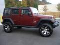 2008 Red Rock Crystal Pearl Jeep Wrangler Unlimited X 4x4  photo #6