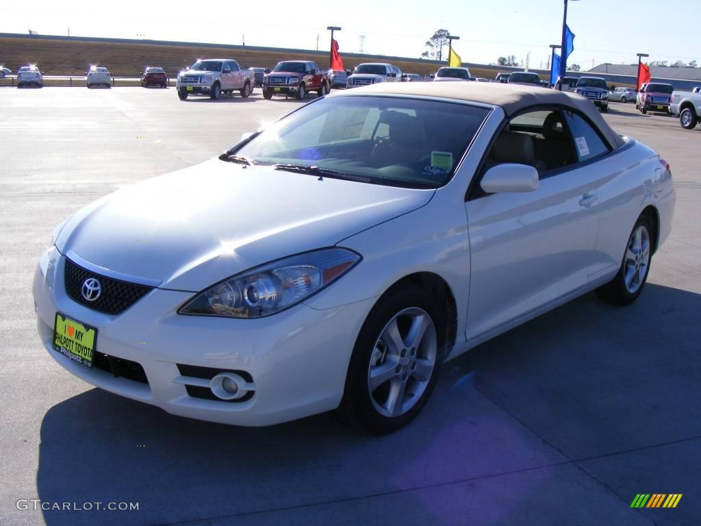 2008 Solara SLE V6 Convertible - Blizzard White Pearl / Ivory photo #1