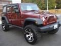 2008 Red Rock Crystal Pearl Jeep Wrangler Unlimited X 4x4  photo #7