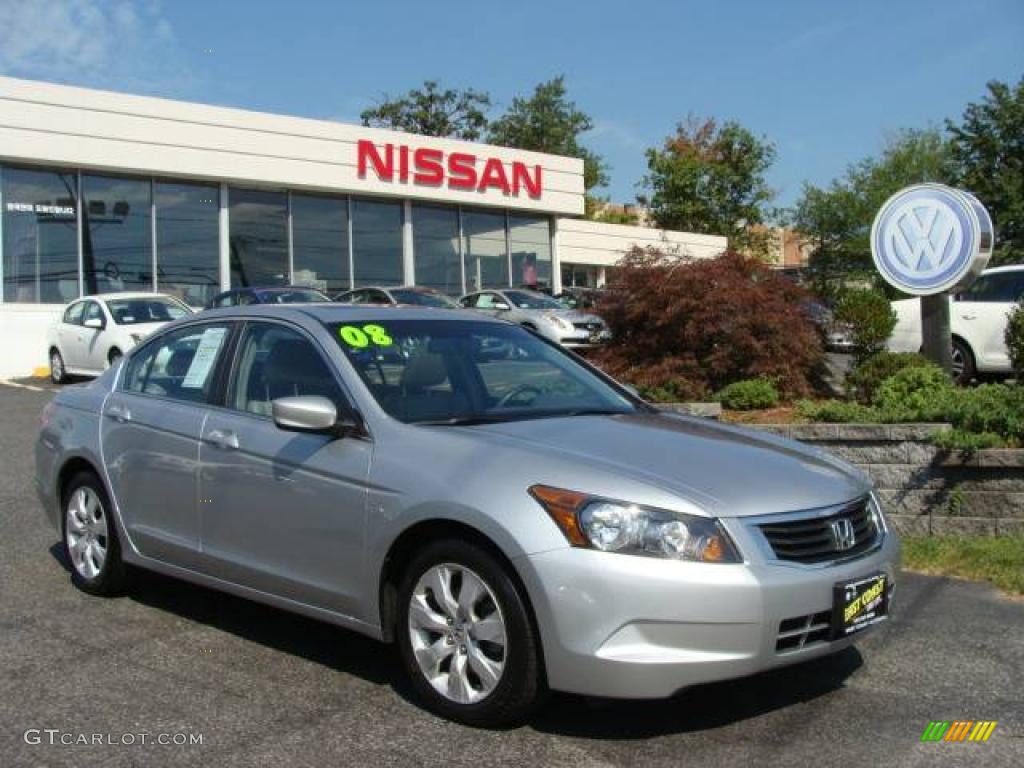 2008 Accord EX-L Sedan - Alabaster Silver Metallic / Gray photo #1