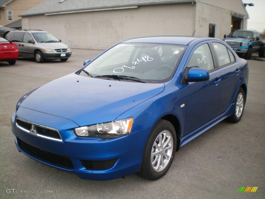 2010 Lancer ES - Octane Blue Metallic / Black photo #1