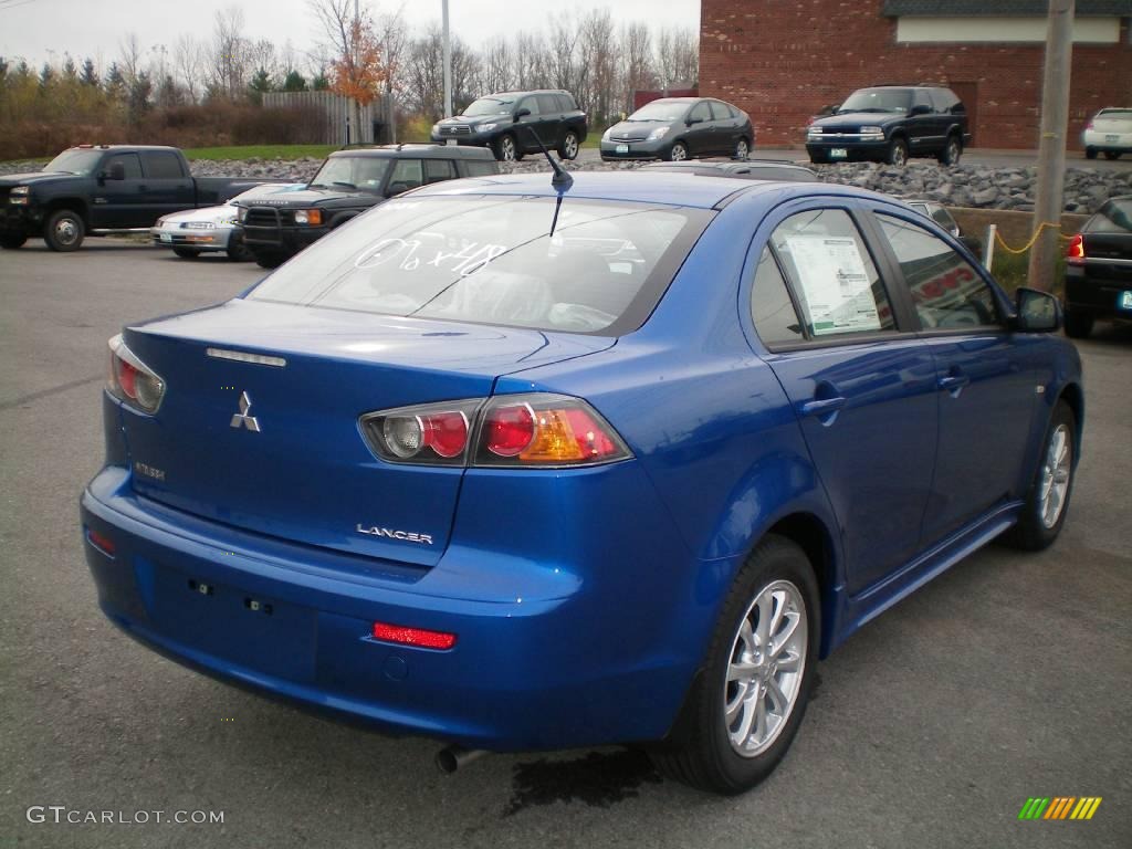 2010 Lancer ES - Octane Blue Metallic / Black photo #9