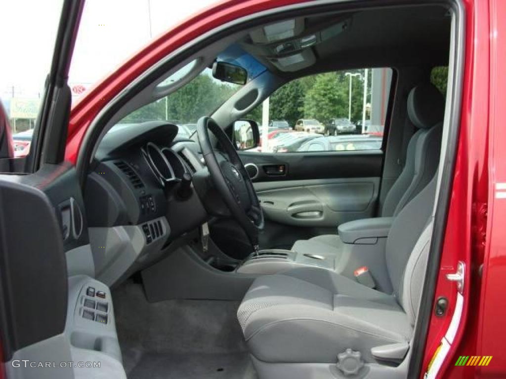 2007 Tacoma V6 TRD Double Cab 4x4 - Impulse Red Pearl / Graphite Gray photo #7