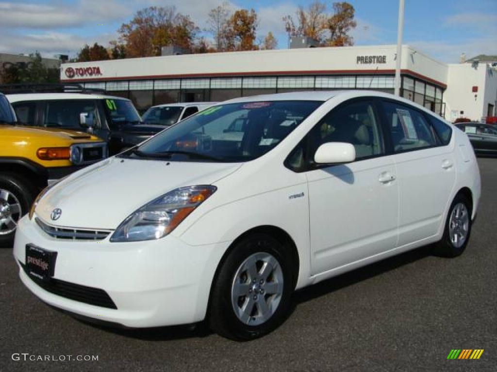 2008 Prius Hybrid - Super White / Bisque photo #1