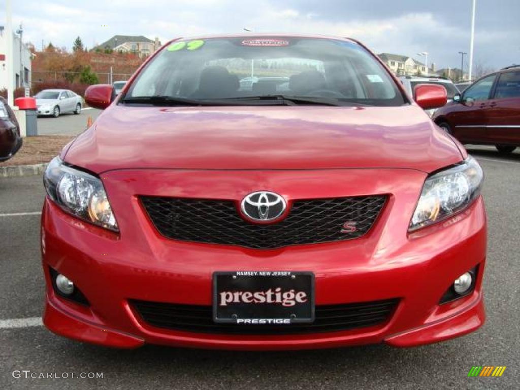 2009 Corolla S - Barcelona Red Metallic / Dark Charcoal photo #2