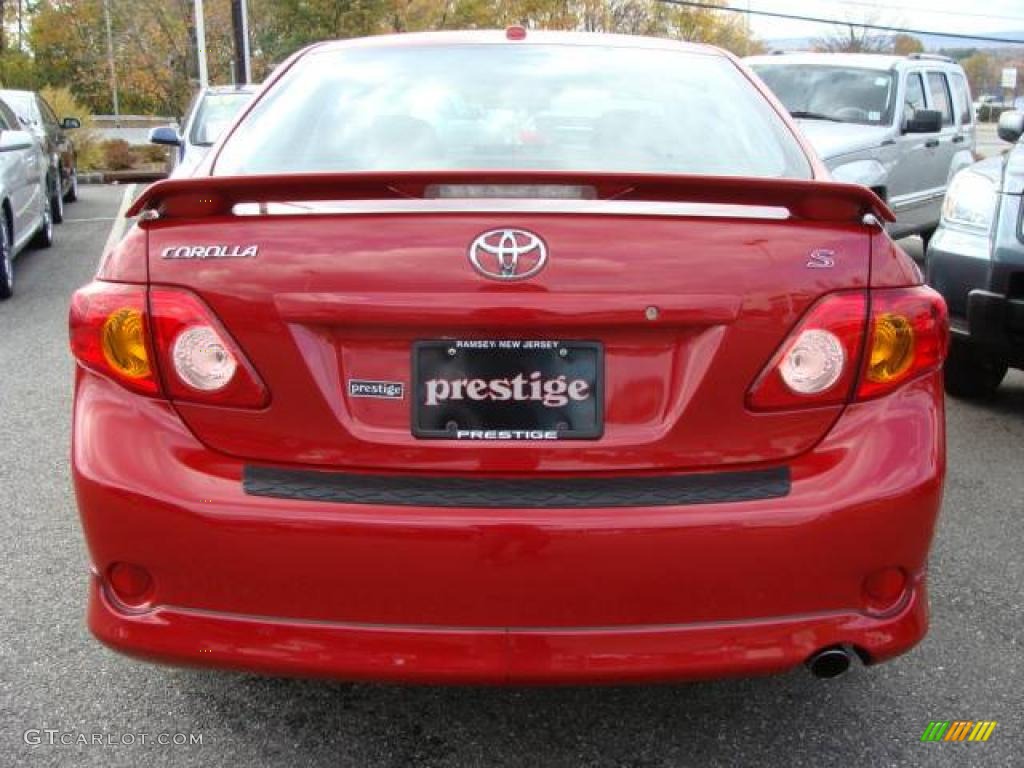 2009 Corolla S - Barcelona Red Metallic / Dark Charcoal photo #5