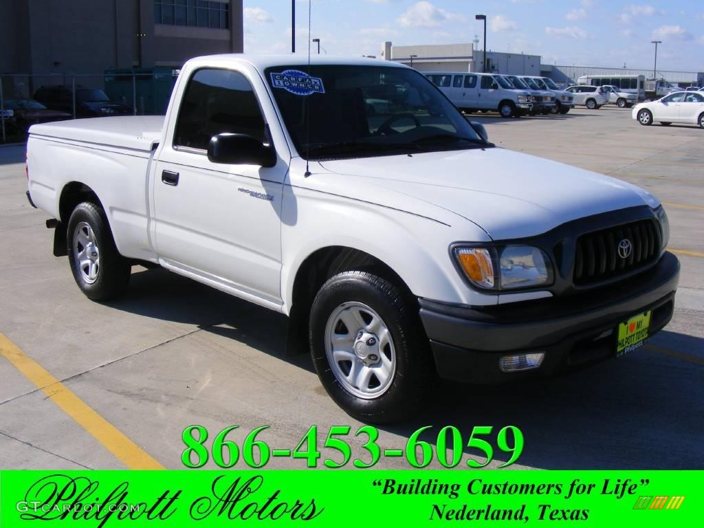 2003 Tacoma Regular Cab - Super White / Oak photo #1