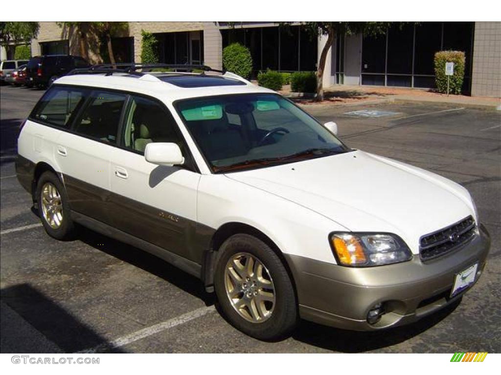 2000 Outback Limited Wagon - White Birch / Beige photo #1