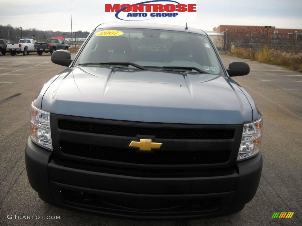 2007 Silverado 1500 Work Truck Extended Cab 4x4 - Blue Granite Metallic / Dark Titanium Gray photo #22