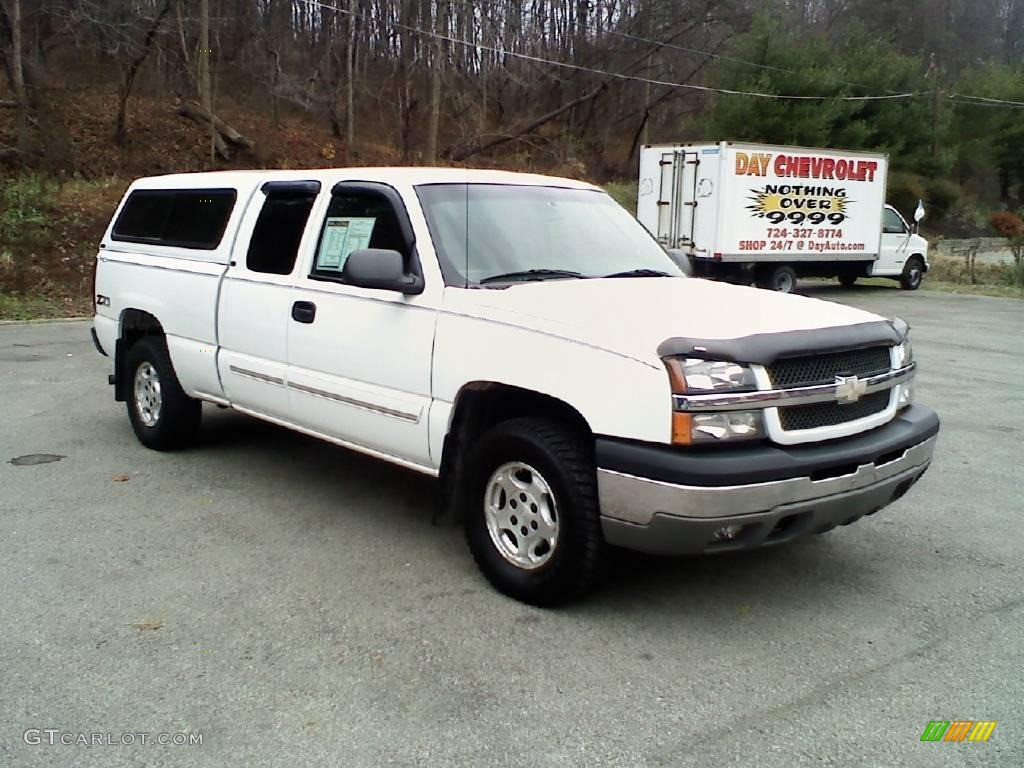 2003 Silverado 1500 Z71 Extended Cab 4x4 - Summit White / Dark Charcoal photo #1