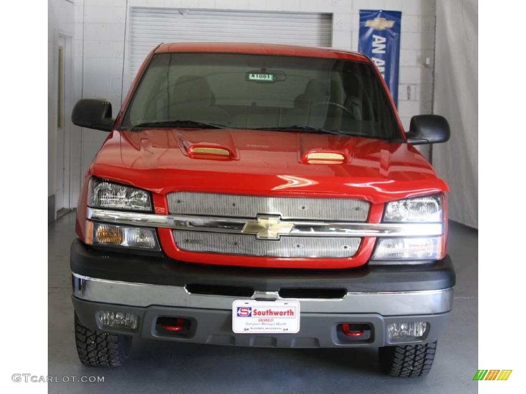 2003 Silverado 1500 LS Extended Cab 4x4 - Victory Red / Dark Charcoal photo #2