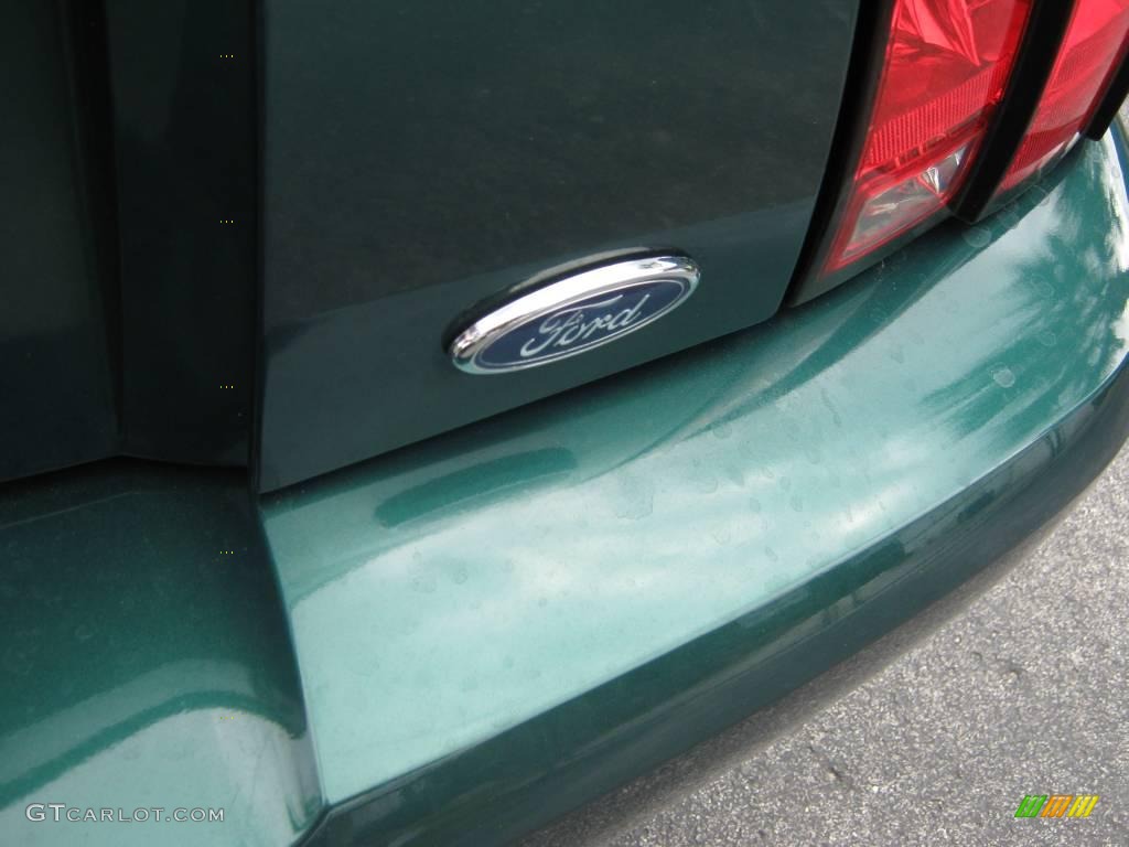 2000 Mustang V6 Coupe - Amazon Green Metallic / Medium Parchment photo #11