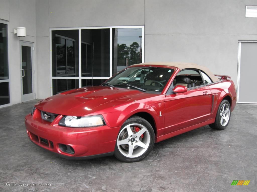 2003 Mustang Cobra Convertible - Redfire Metallic / Dark Charcoal/Medium Parchment photo #3