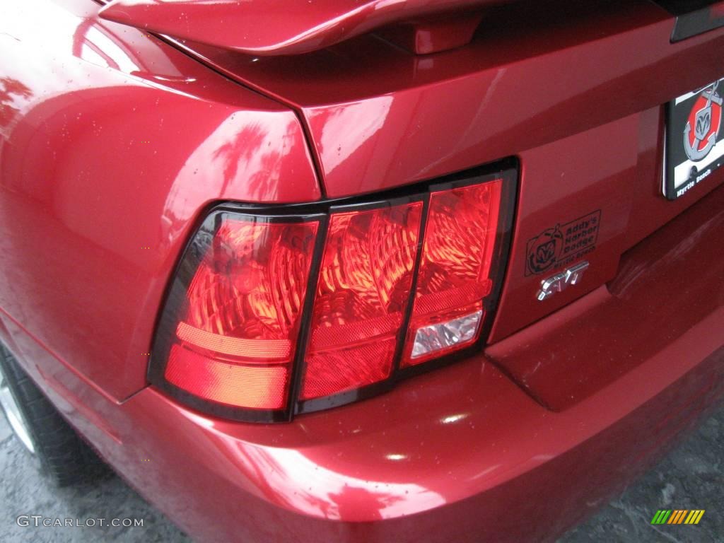 2003 Mustang Cobra Convertible - Redfire Metallic / Dark Charcoal/Medium Parchment photo #9
