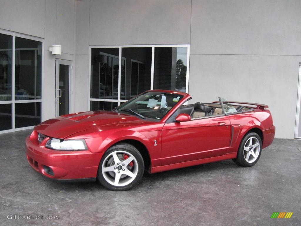 2003 Mustang Cobra Convertible - Redfire Metallic / Dark Charcoal/Medium Parchment photo #14