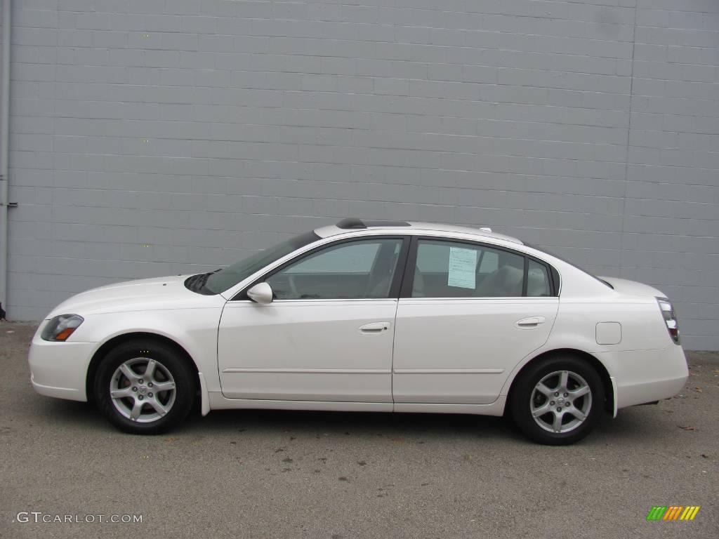 2006 Altima 3.5 SL - Satin White Pearl / Blond photo #2