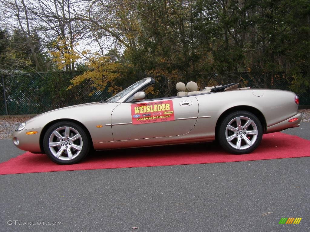 2003 XK XK8 Convertible - Topaz Metallic / Ivory photo #5