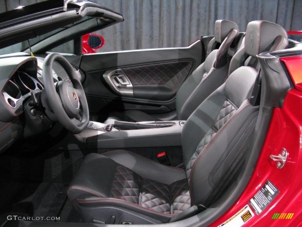 2010 Gallardo LP560-4 Spyder - Rosso Vik (Red Metallic) / Black photo #6