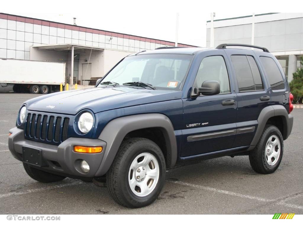 2002 Liberty Sport 4x4 - Patriot Blue Pearlcoat / Dark Slate Gray photo #1