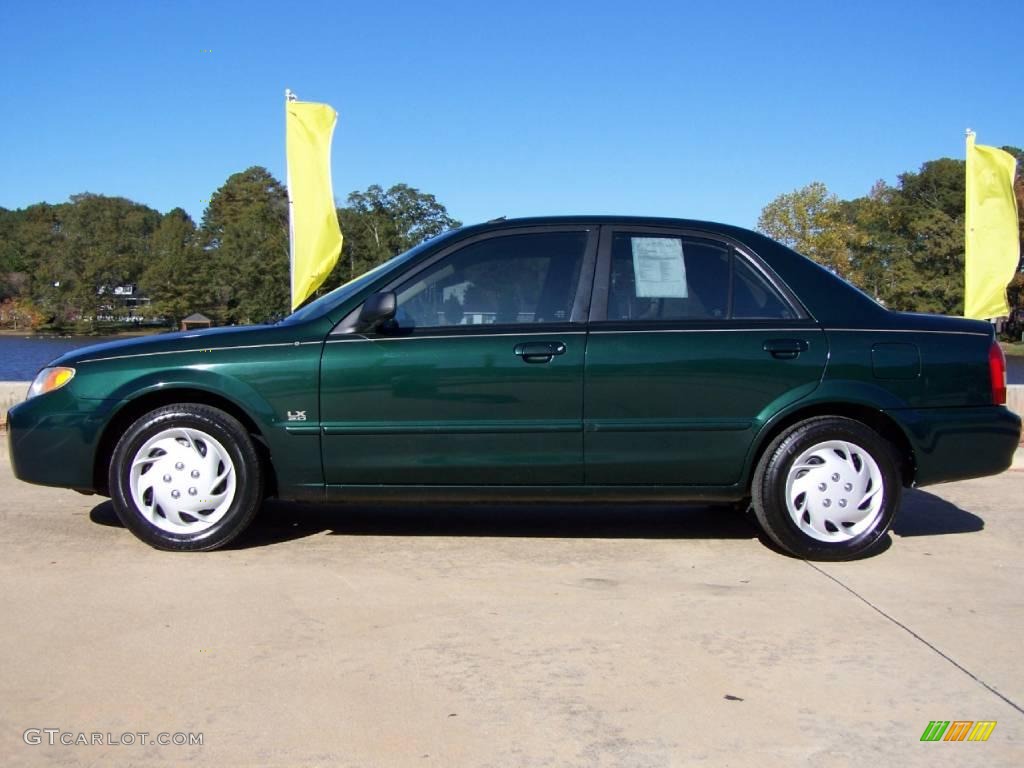 2001 Protege LX - Emerald Green Mica / Beige photo #4
