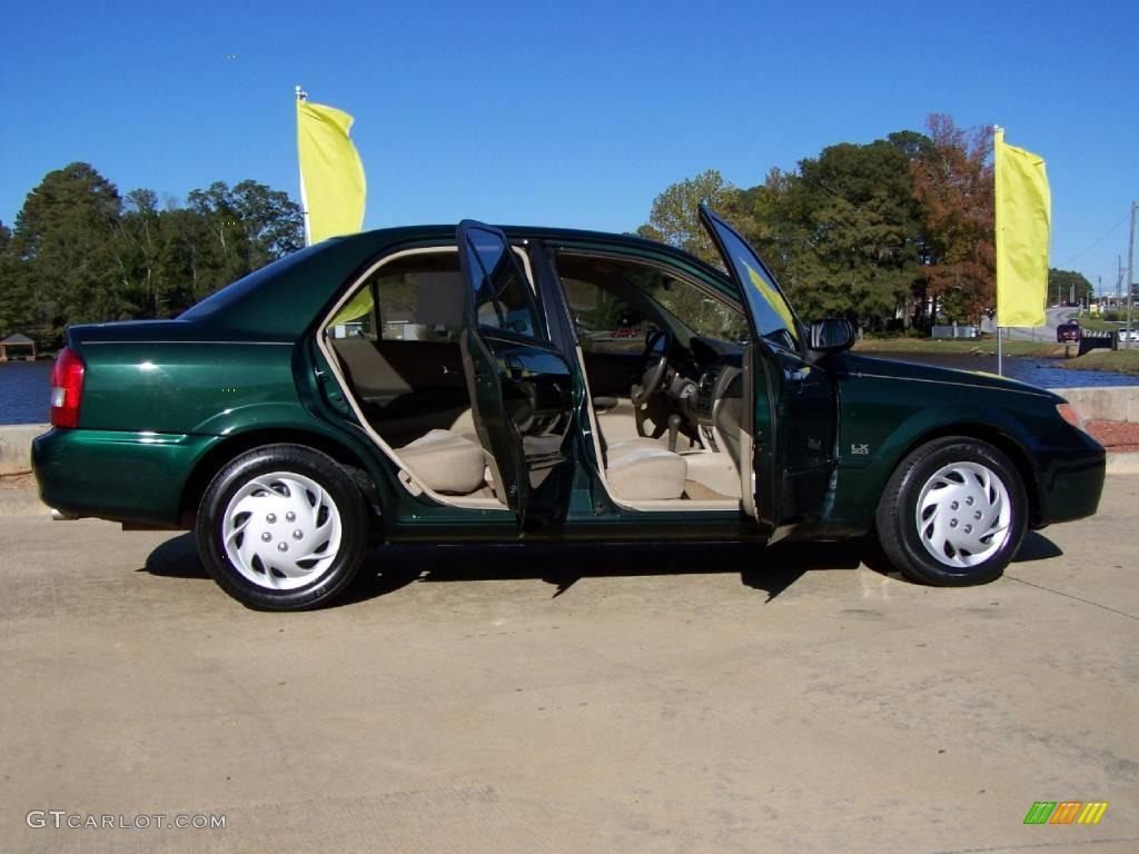 2001 Protege LX - Emerald Green Mica / Beige photo #5