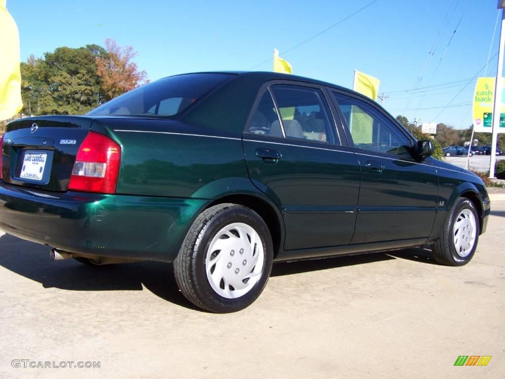 2001 Protege LX - Emerald Green Mica / Beige photo #7