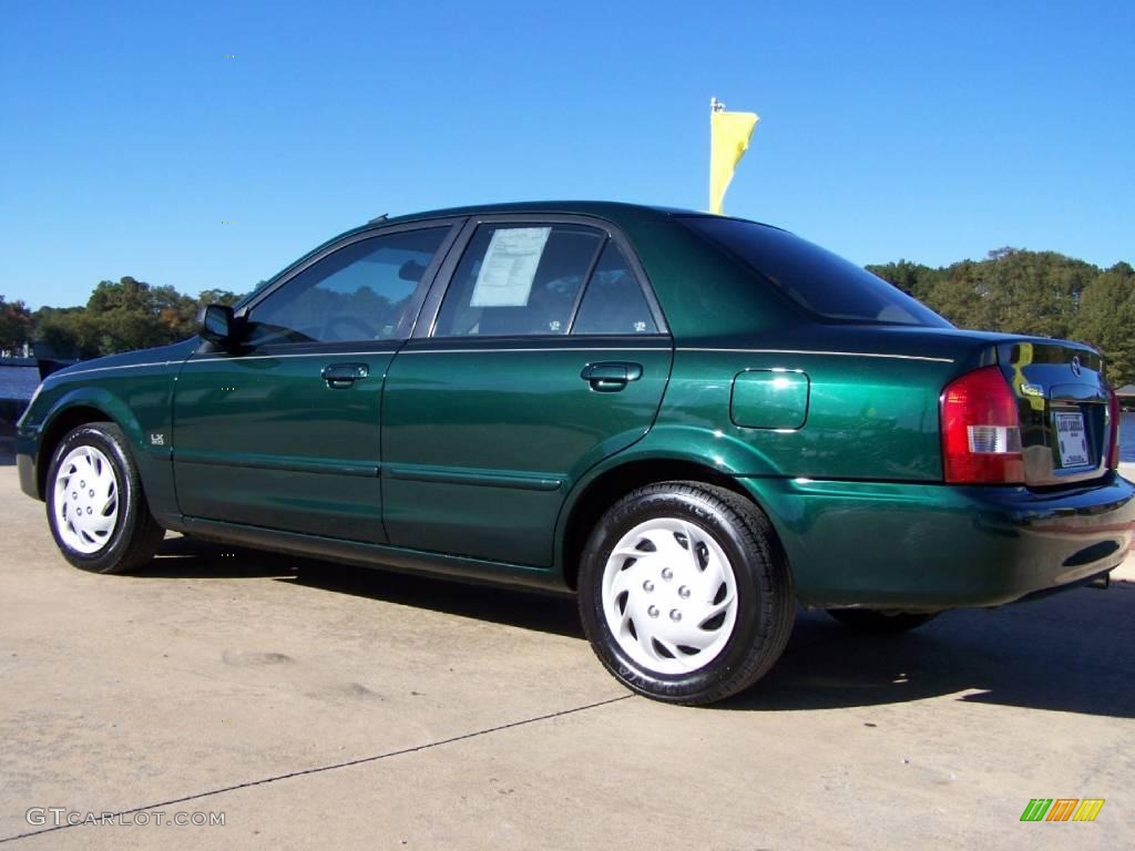 2001 Protege LX - Emerald Green Mica / Beige photo #8