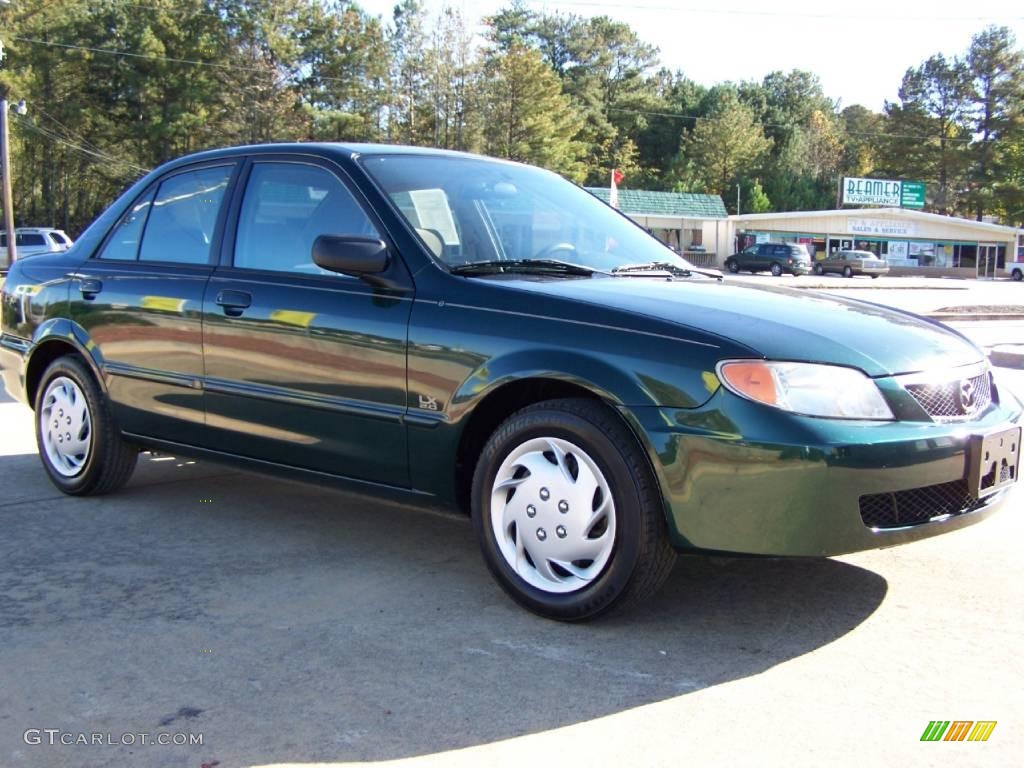 2001 Protege LX - Emerald Green Mica / Beige photo #37