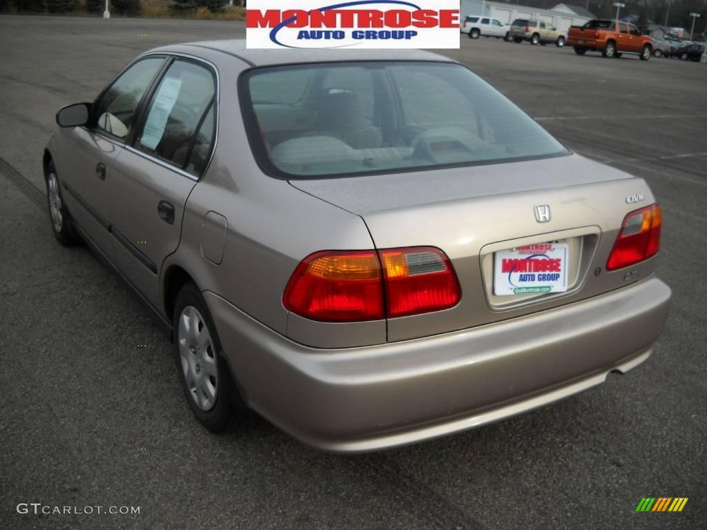 2000 Civic LX Sedan - Titanium Metallic / Beige photo #5