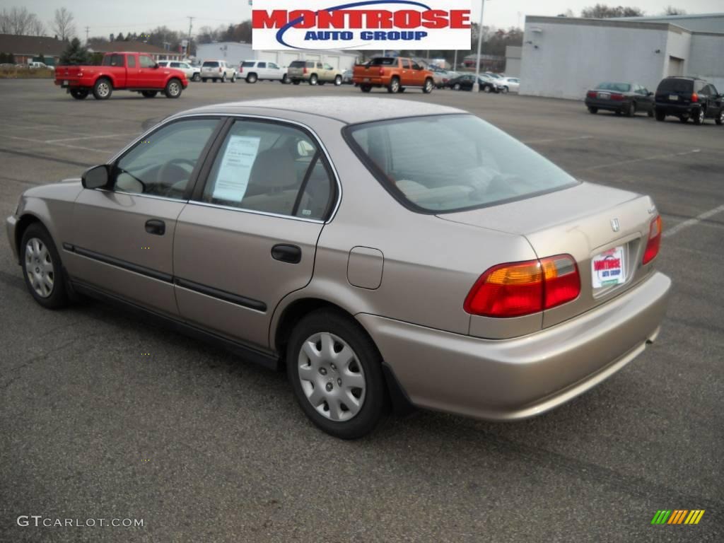 2000 Civic LX Sedan - Titanium Metallic / Beige photo #6