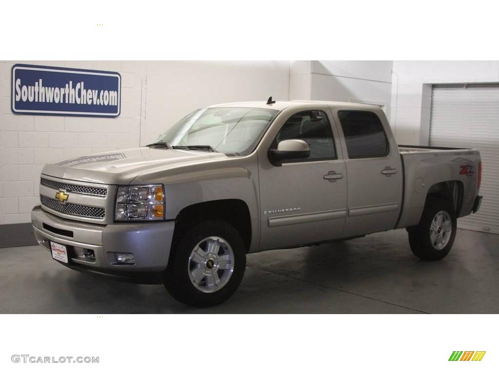 2009 Silverado 1500 LT Crew Cab 4x4 - Silver Birch Metallic / Ebony photo #1