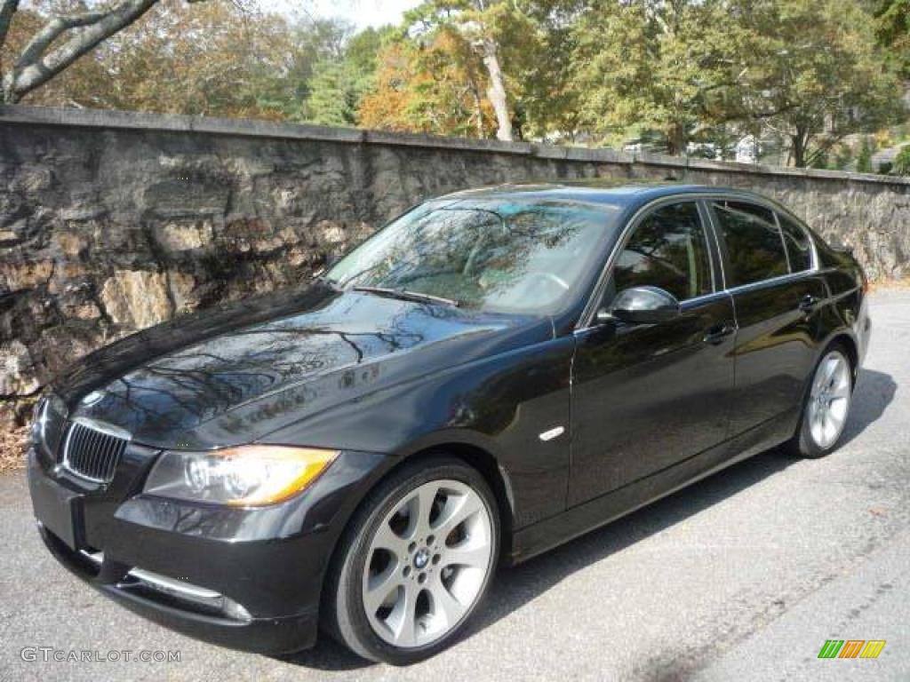 2007 3 Series 335i Sedan - Black Sapphire Metallic / Terra/Black Dakota Leather photo #2