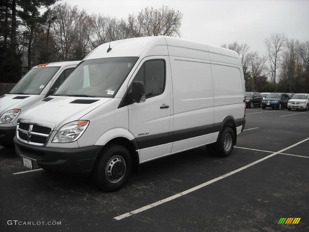 2009 Sprinter Van 3500 High Roof Cargo - Arctic White / Gray photo #2