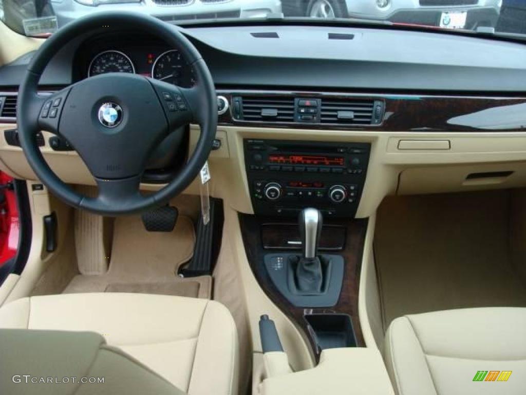 2007 3 Series 328xi Sedan - Crimson Red / Beige photo #12