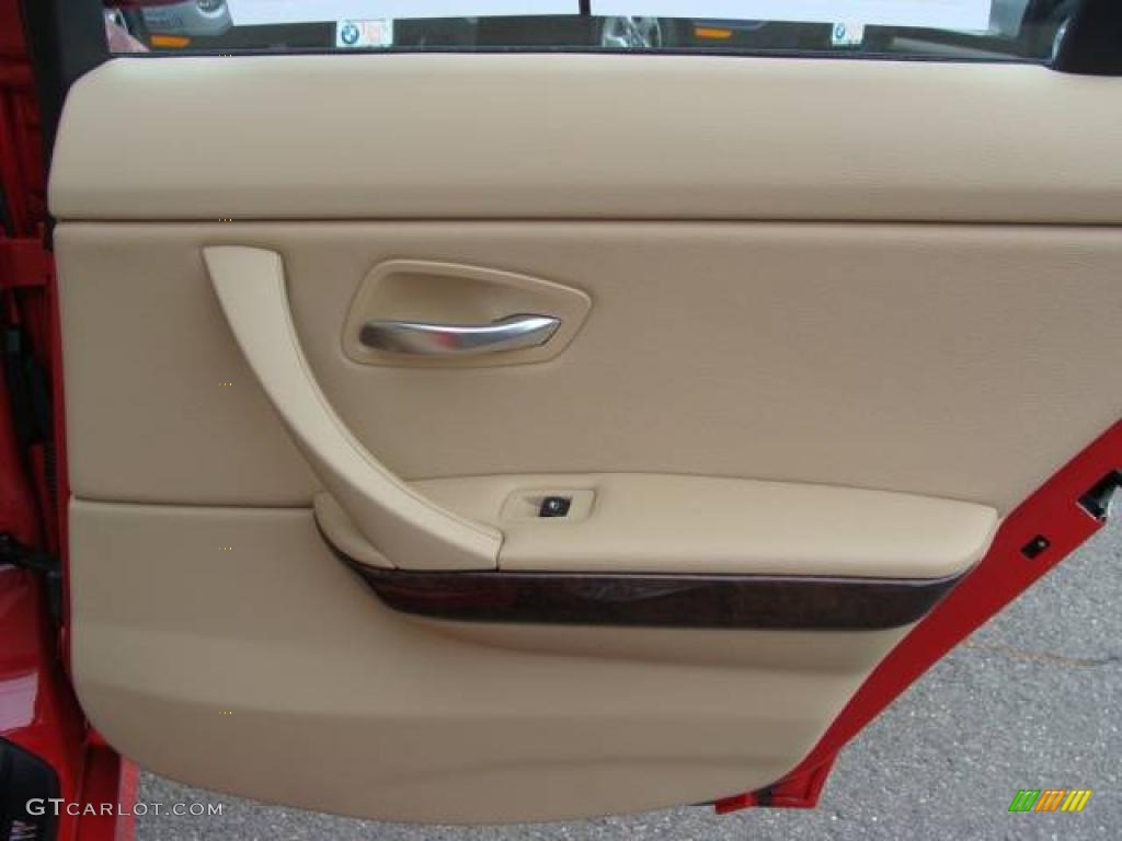 2007 3 Series 328xi Sedan - Crimson Red / Beige photo #19