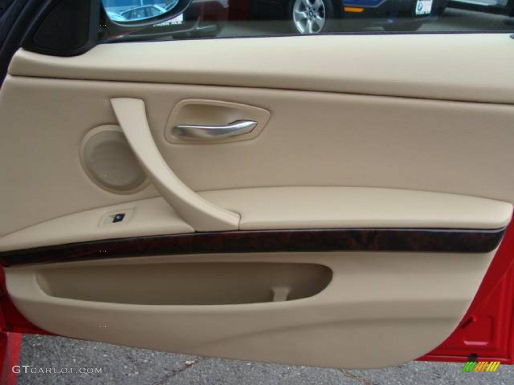 2007 3 Series 328xi Sedan - Crimson Red / Beige photo #21