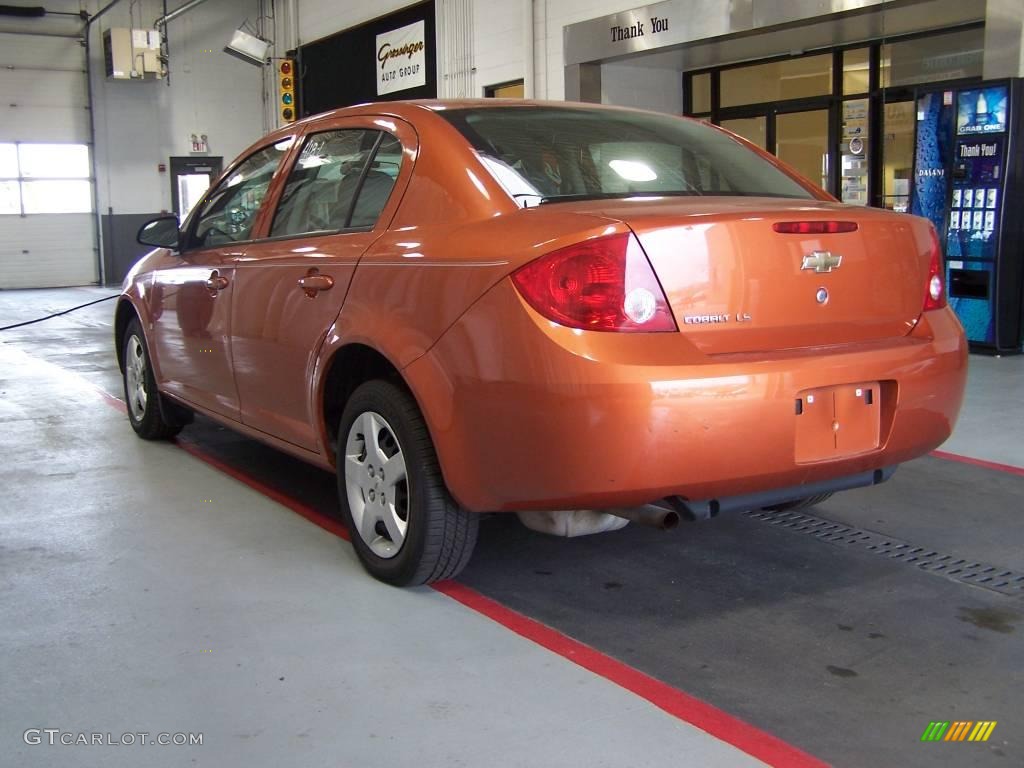 2008 Cobalt LS Sedan - Sunburst Orange Metallic / Gray photo #3