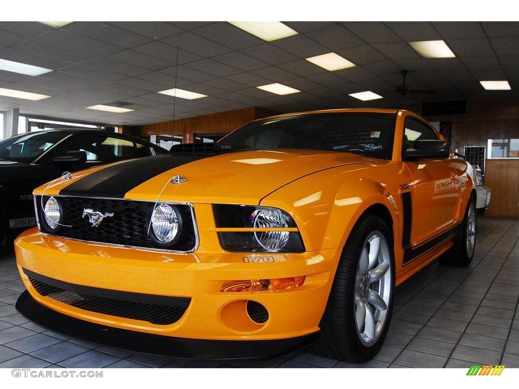 2007 Mustang Saleen Parnelli Jones Edition - Grabber Orange / Black Leather photo #1