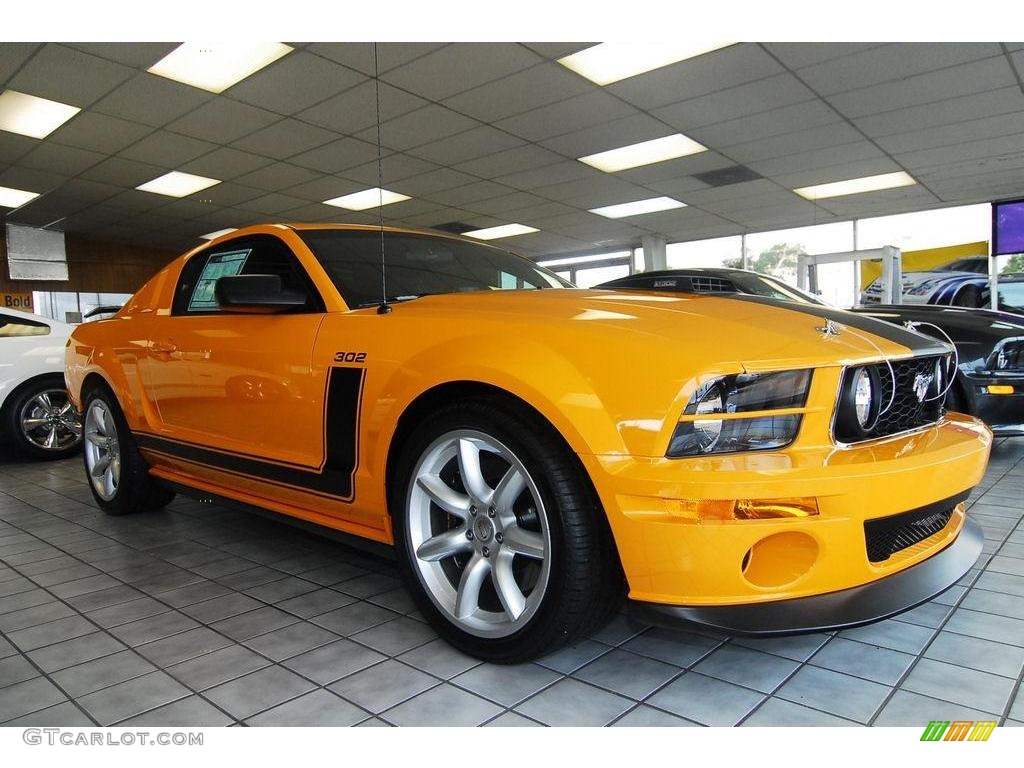 2007 Mustang Saleen Parnelli Jones Edition - Grabber Orange / Black Leather photo #5