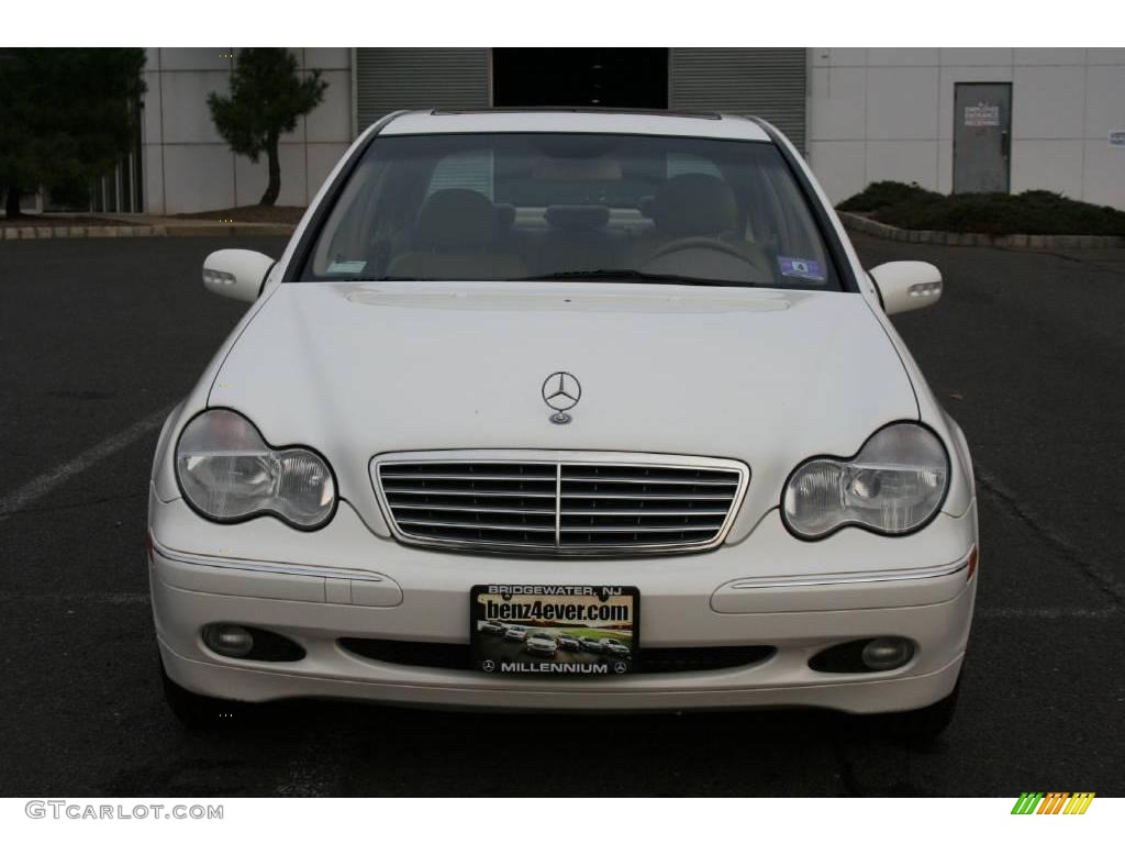 2002 C 240 Sedan - Alabaster White / Java photo #2