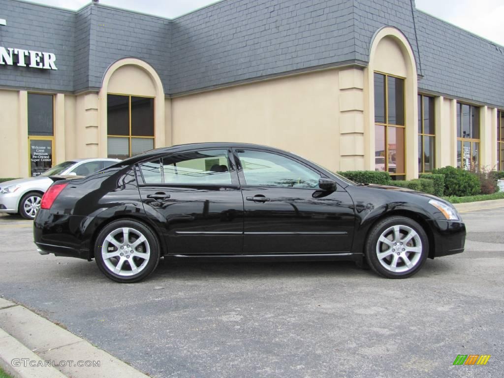 2007 Maxima 3.5 SE - Super Black / Charcoal photo #7