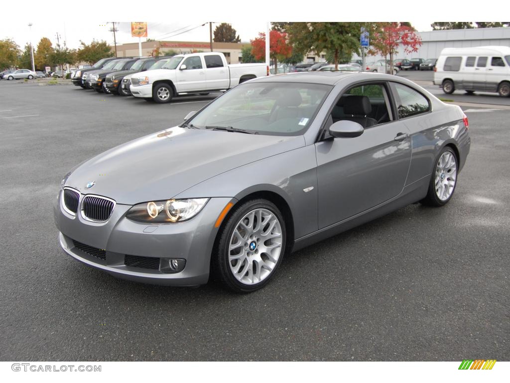 2009 3 Series 328i Coupe - Space Grey Metallic / Black photo #7