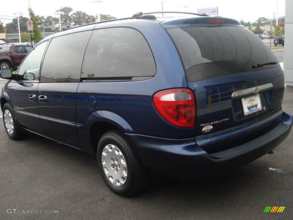 2001 Town & Country LX - Patriot Blue Pearl / Navy Blue photo #3