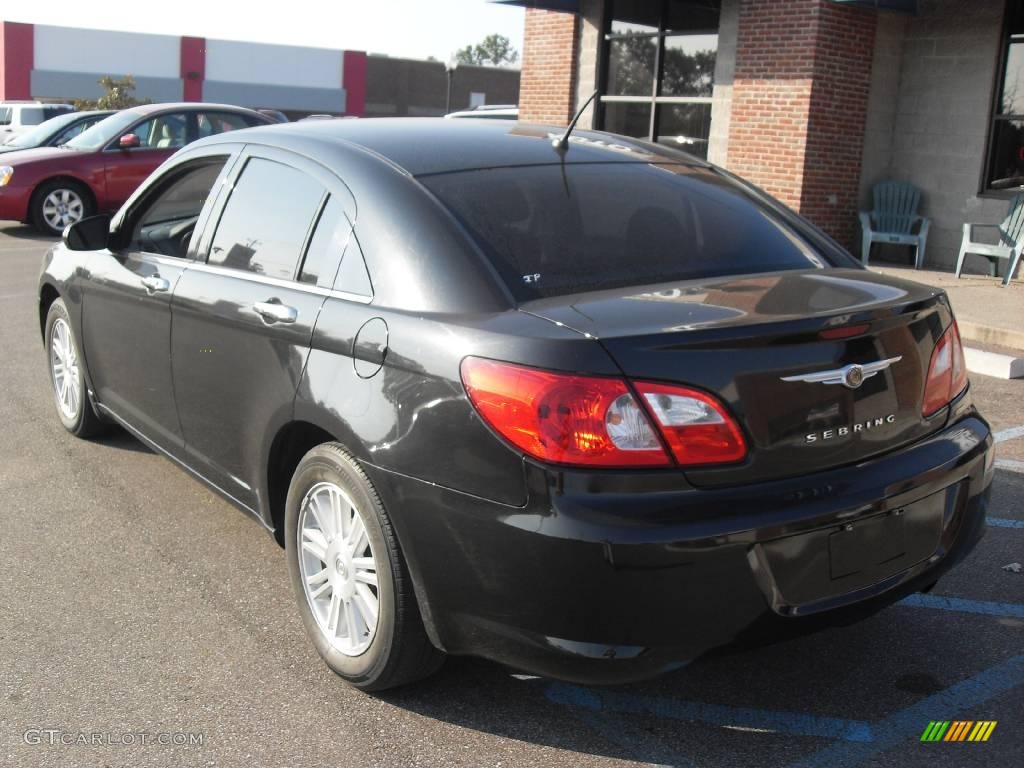 2008 Sebring Limited Sedan - Brilliant Black Crystal Pearl / Dark Slate Gray/Light Slate Gray photo #9