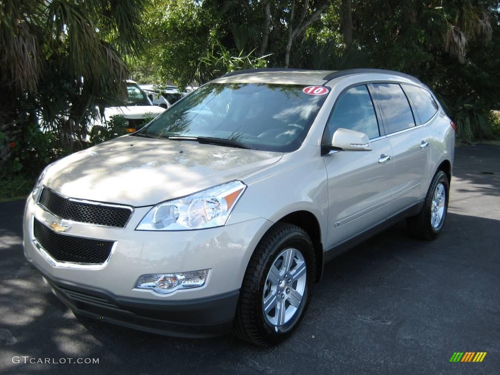 2010 Traverse LT - Gold Mist Metallic / Ebony photo #1