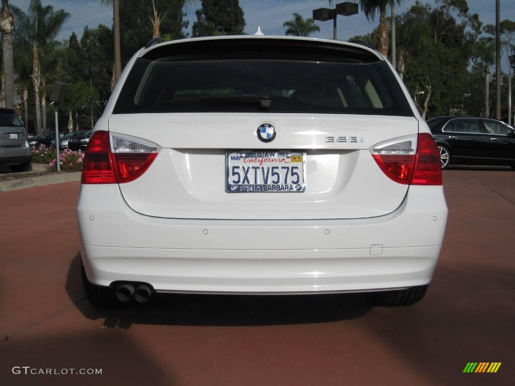 2007 3 Series 328i Wagon - Alpine White / Beige Dakota Leather photo #5